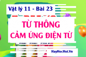 Từ thông công thức tính, hiện tượng cảm ứng điện từ, dòng điện FU-CÔ và ứng dụng - Vật lý 11 bài 23